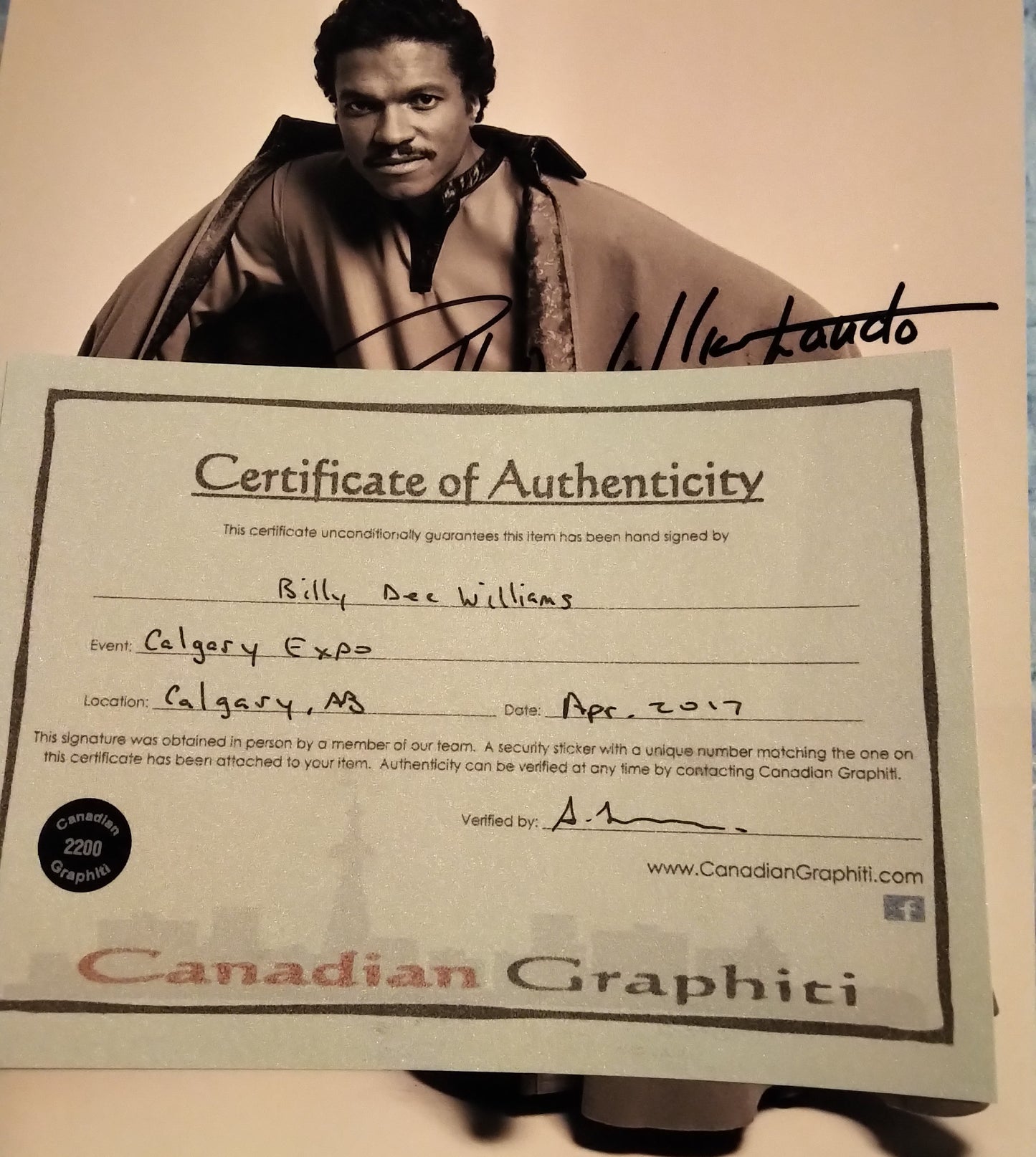 Billy Dee Williams Hand Signed Autograph 8x10 Photo