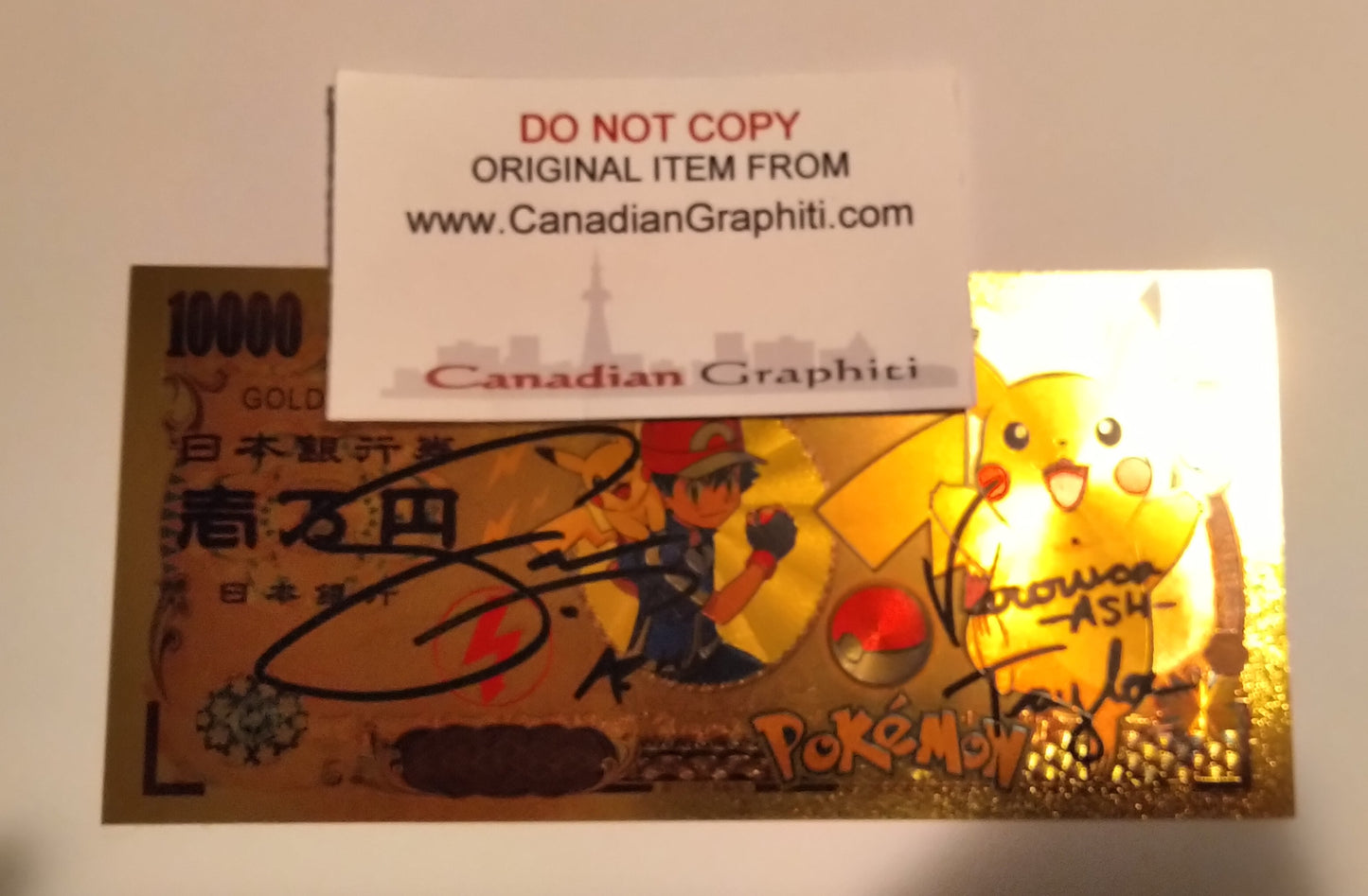 Veronica Taylor & Sarah Natochenny Hand Signed Autograph Pokemon Dollar Bill