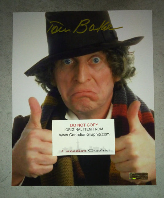 Tom Baker Hand Signed Autograph 8x10 Photo Doctor Who