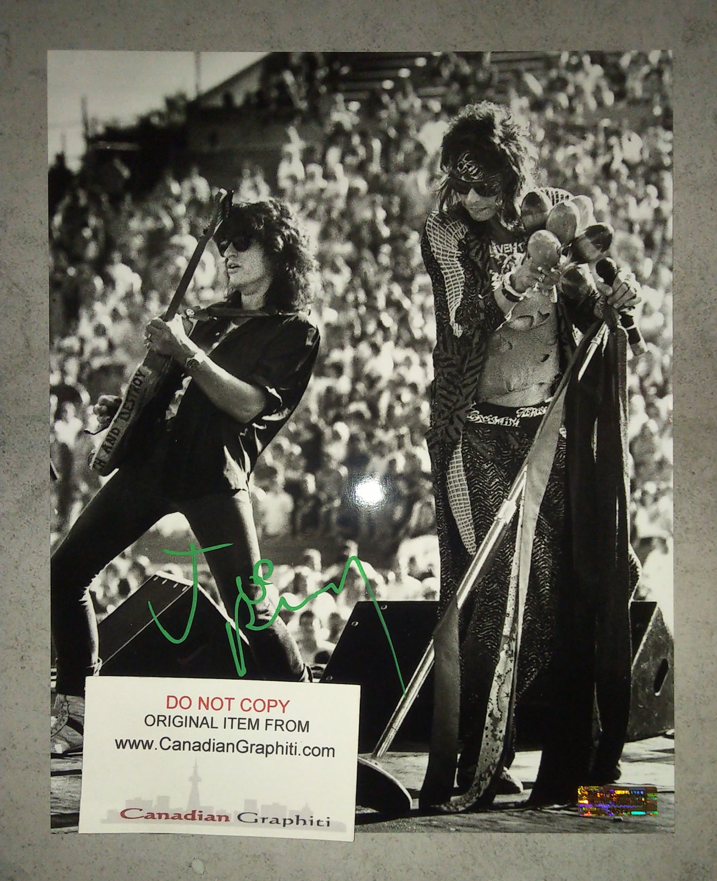 Joe Perry Hand Signed Autograph 8x10 Photo COA Aerosmith