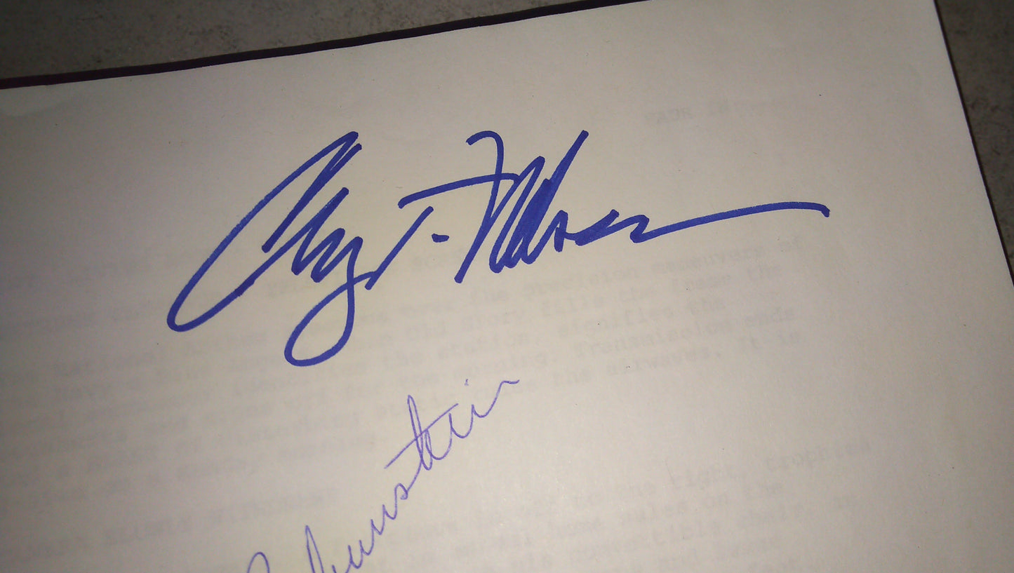 Poltergeist Cast Signed Script COA Craig T Nelson, JoBeth Williams & Zelda Rubinstein