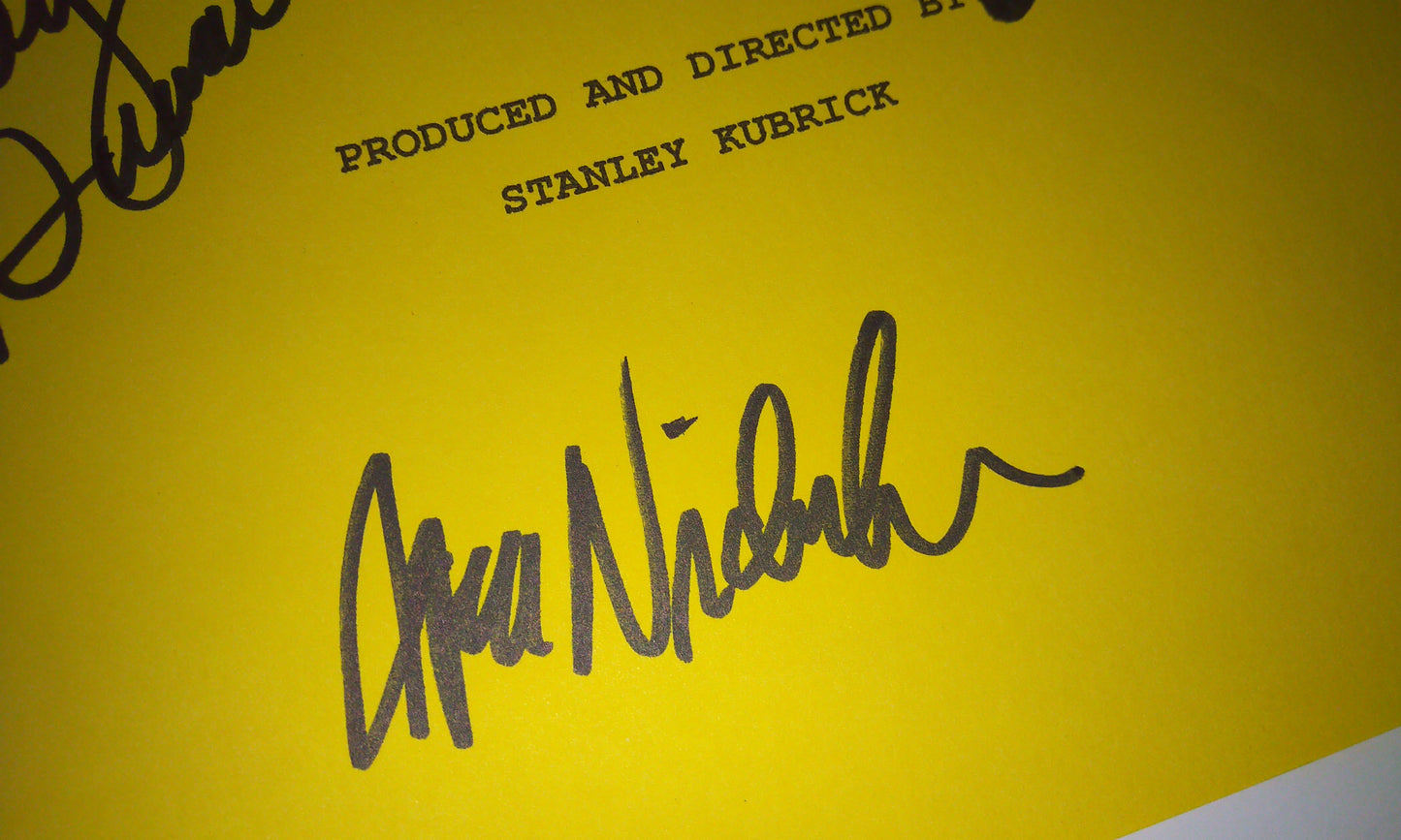 Shelley Duvall, Danny Lloyd & Jack Nicholson Hand Signed Autograph The Shining Script