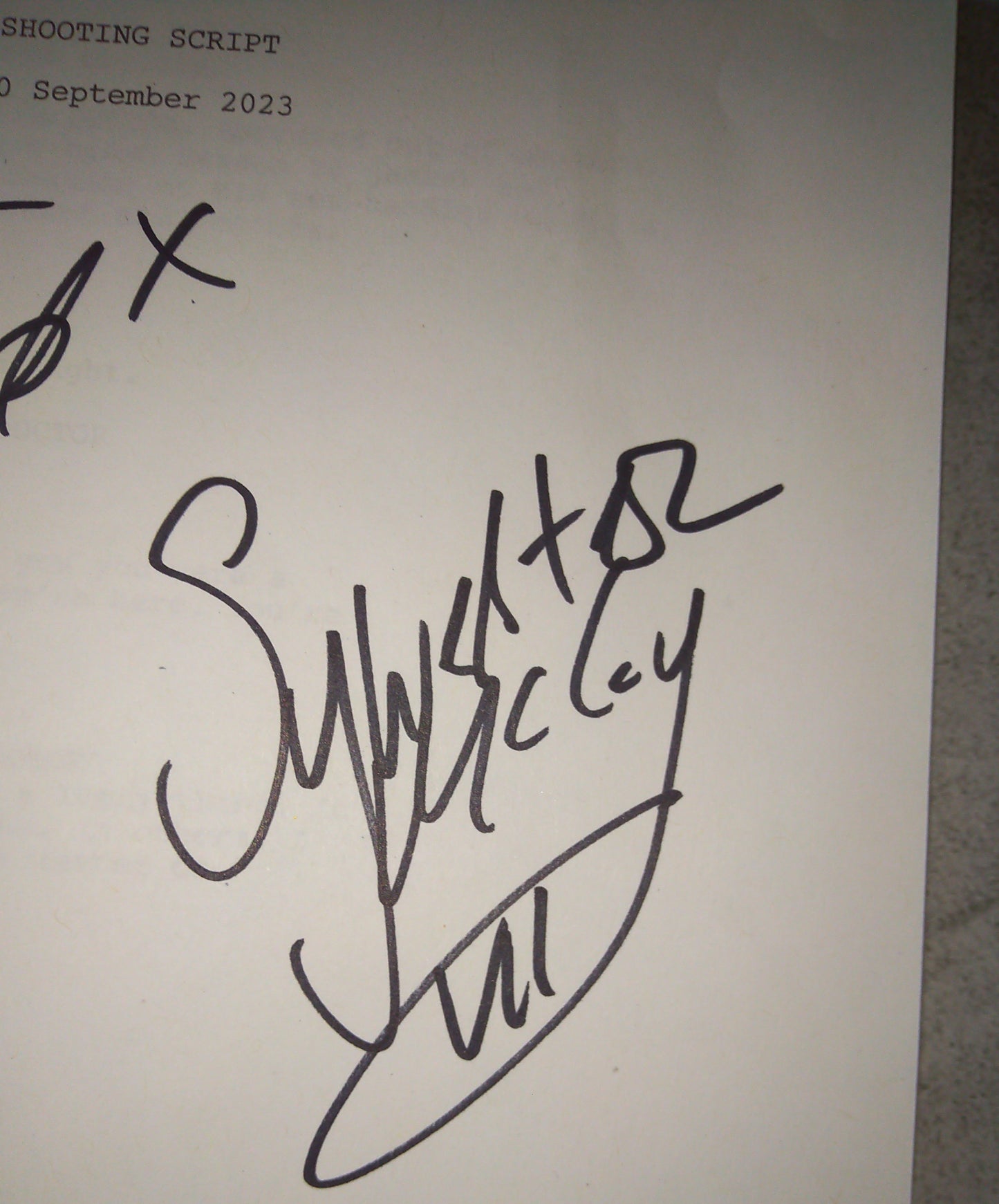 Sylvester McCoy & Sophie Aldred Hand Signed Autograph Doctor Who Script