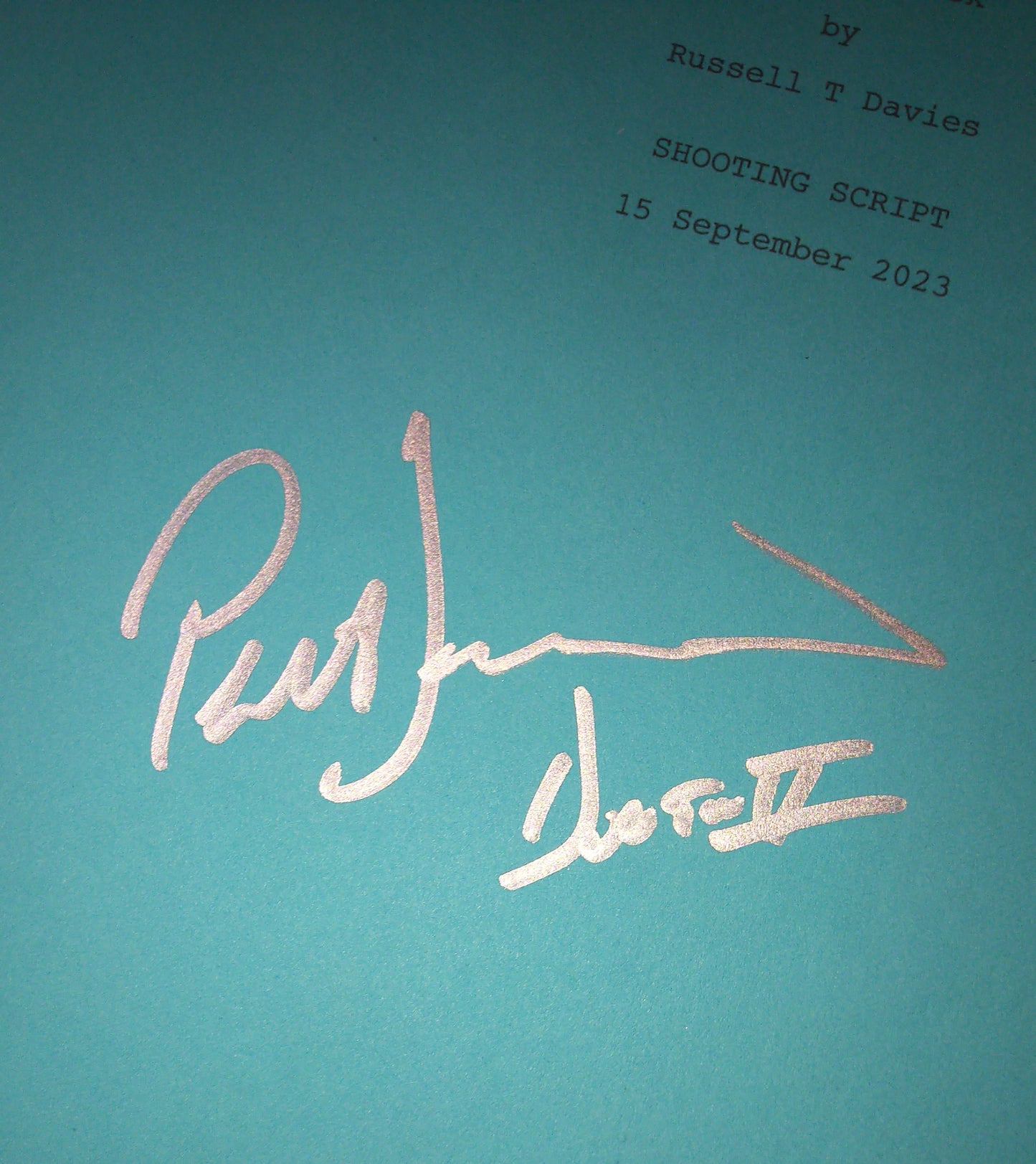 Peter Davison Hand Signed Autograph Doctor Who Script COA Tales Of The Tardis