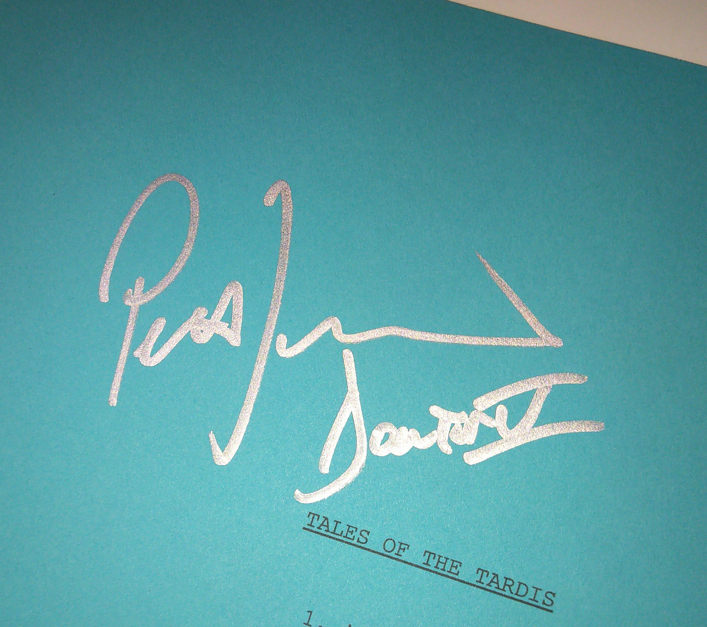 Peter Davison Hand Signed Autograph Doctor Who Script COA Tales Of The Tardis