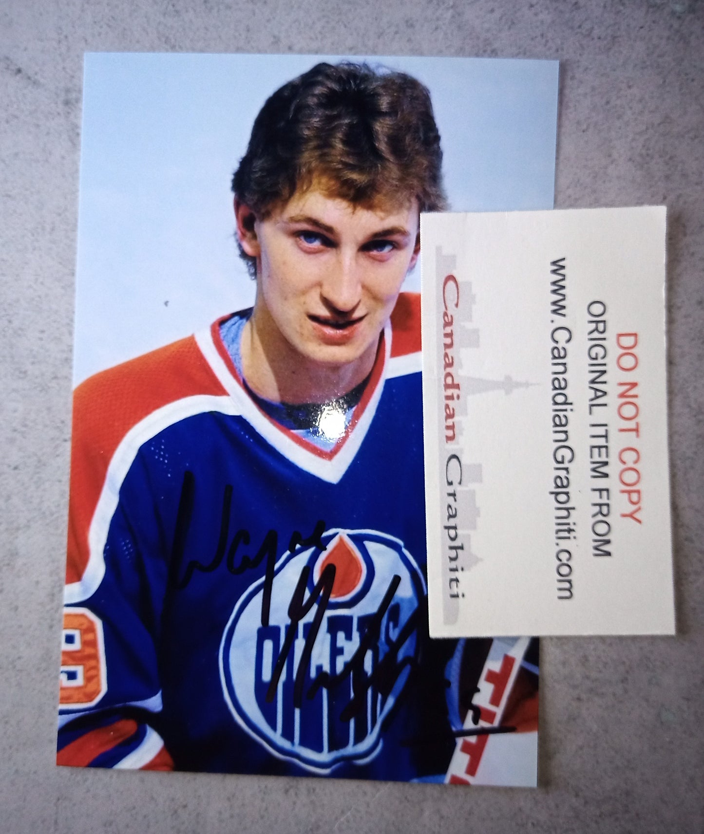 Wayne Gretzky Hand Signed Autograph Photo COA Edmonton Oilers