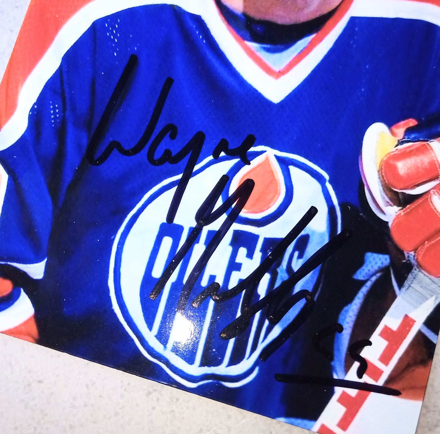 Wayne Gretzky Hand Signed Autograph Photo COA Edmonton Oilers