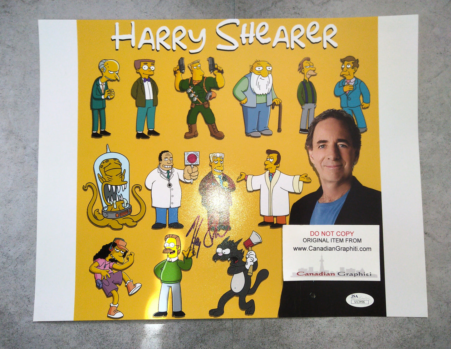 Harry Shearer Hand Signed Autograph 11x14 Photo JSA COA Simpson's