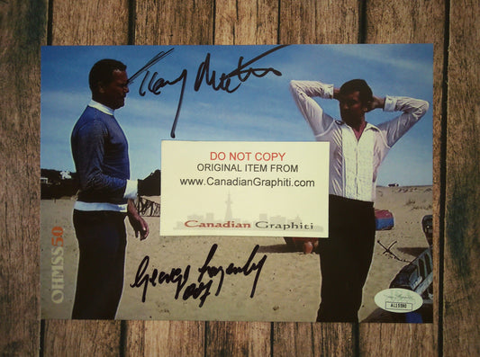 Terence Mountain & George Lazenby Hand Signed Autograph 6x80 Photo COA + JSA James Bond 007