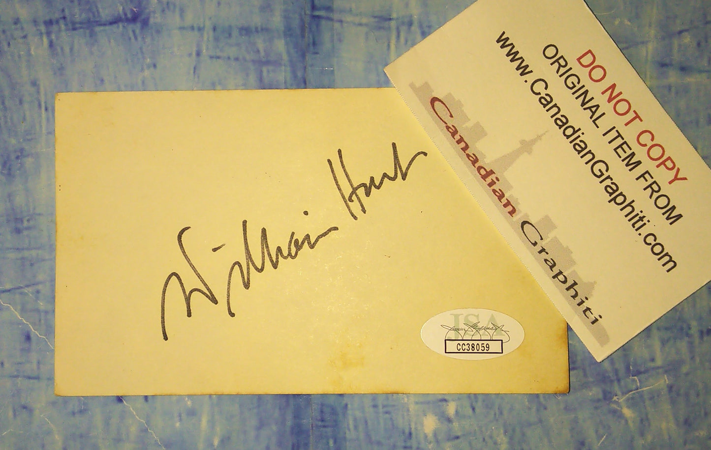 William Hurt Hand Signed Autograph Index Card