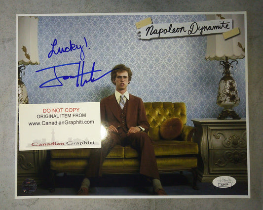 Jon Heder Hand Signed Autograph 8x10 Photo COA + JSA Napoleon Dynamite