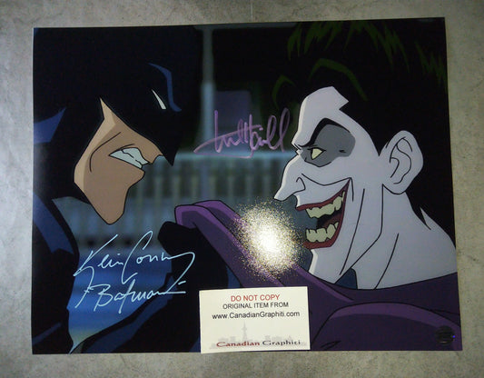 Kevin Conroy & Mark Hamill Hand Signed Autograph 11x14 Photo COA