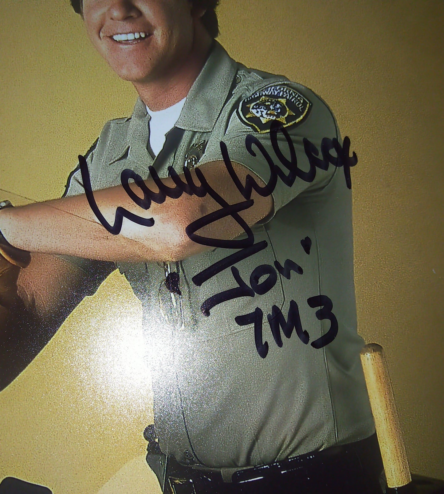 Erik Estrada & Larry Wilcox Hand Signed Autograph 8x10 Photo COA JSA Chips