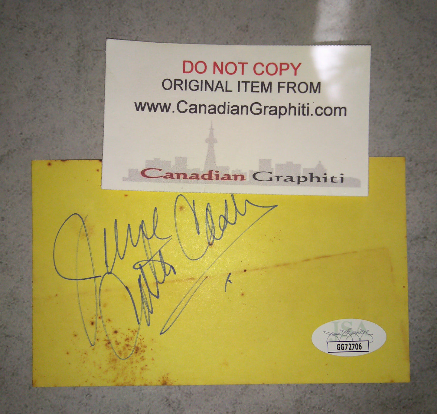 June Carter Cash Hand Signed Autograph Index Card