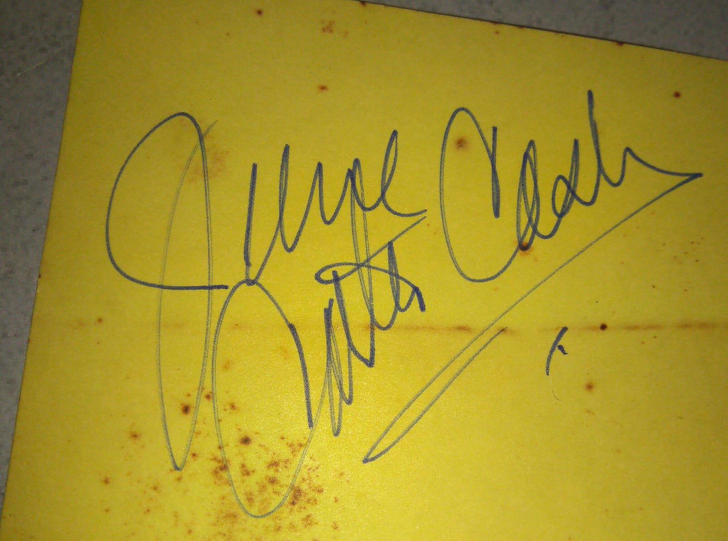 June Carter Cash Hand Signed Autograph Index Card