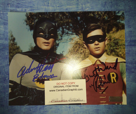 Adam West & Burt Ward Hand Signed Autograph 8x10 Photo COA Batman