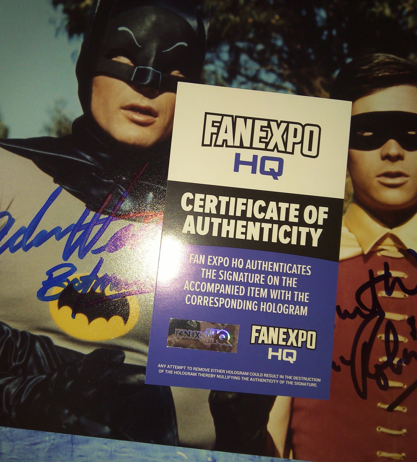 Adam West & Burt Ward Hand Signed Autograph 8x10 Photo COA Batman