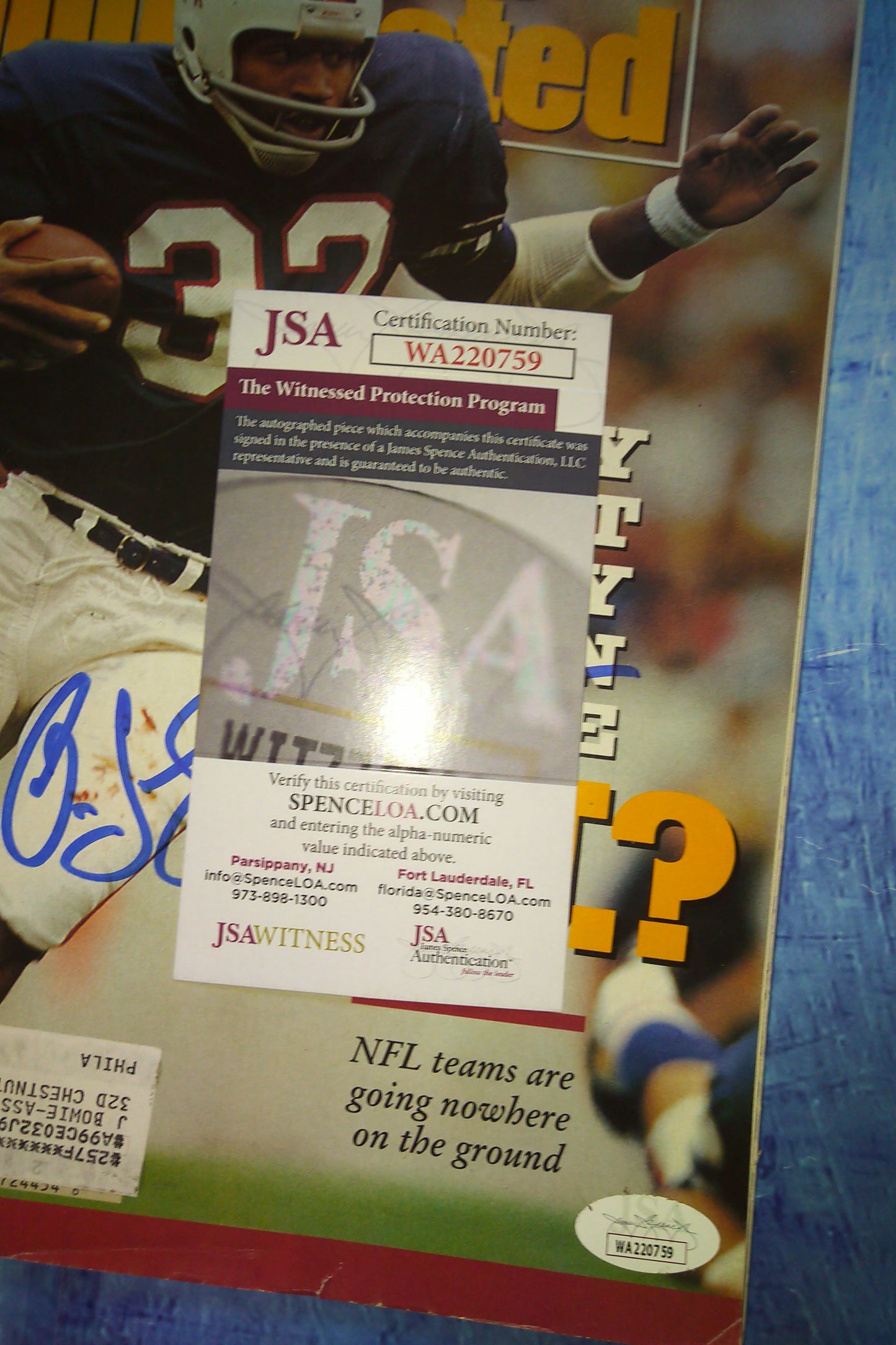 OJ Simpson Hand Signed Autograph Sports Illustrated 1990 Magazine JSA COA