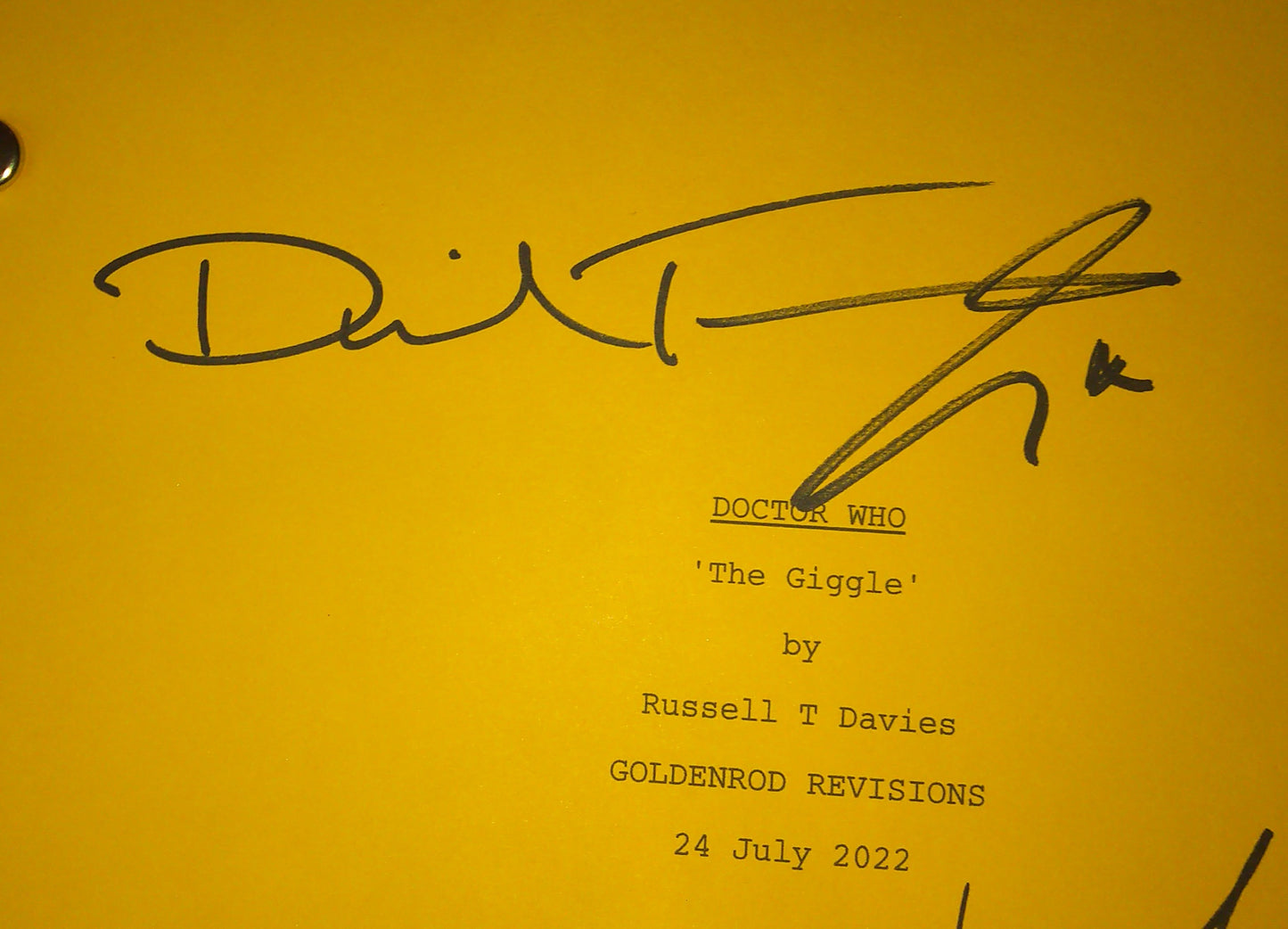 Doctor Who 5 Cast Hand Signed Autograph Script COA Neil Patrick Harris, David Tennant