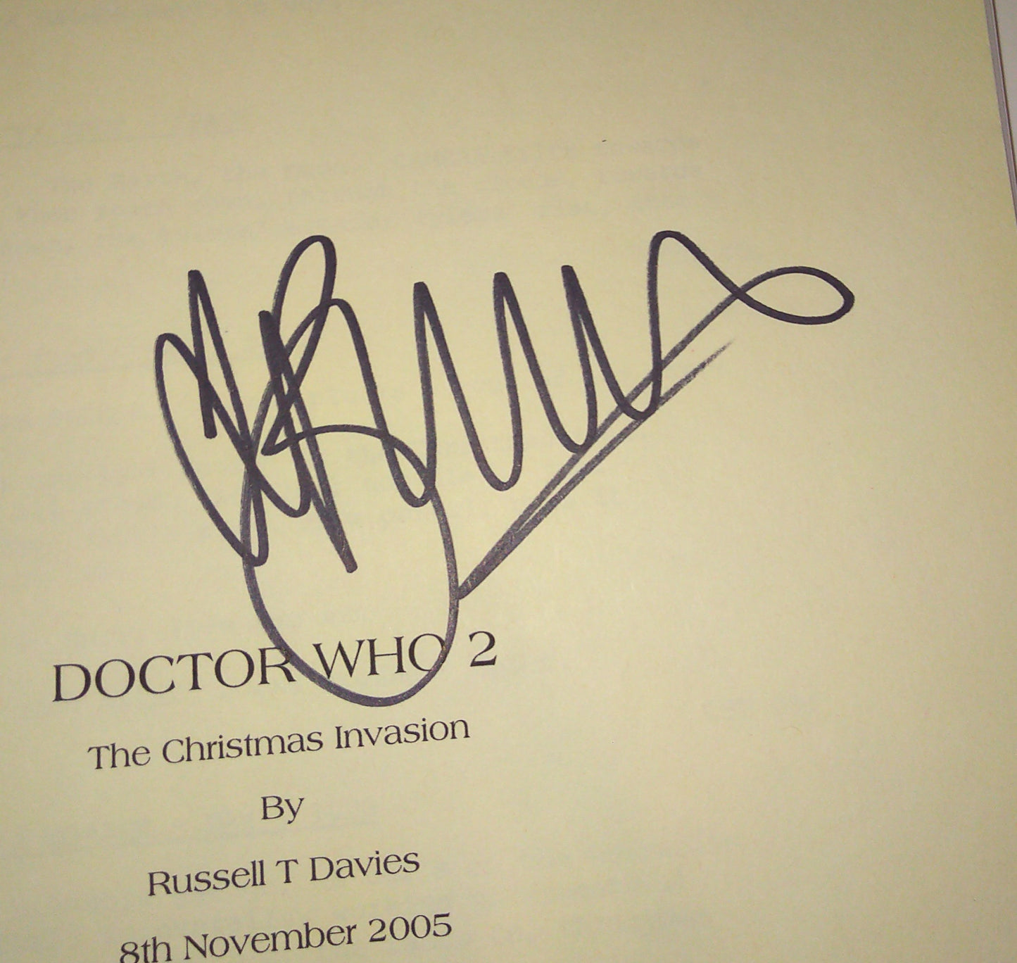 Billie Piper, Noel Clarke & Camille Coduri Hand Signed Autograph Doctor Who Script COA