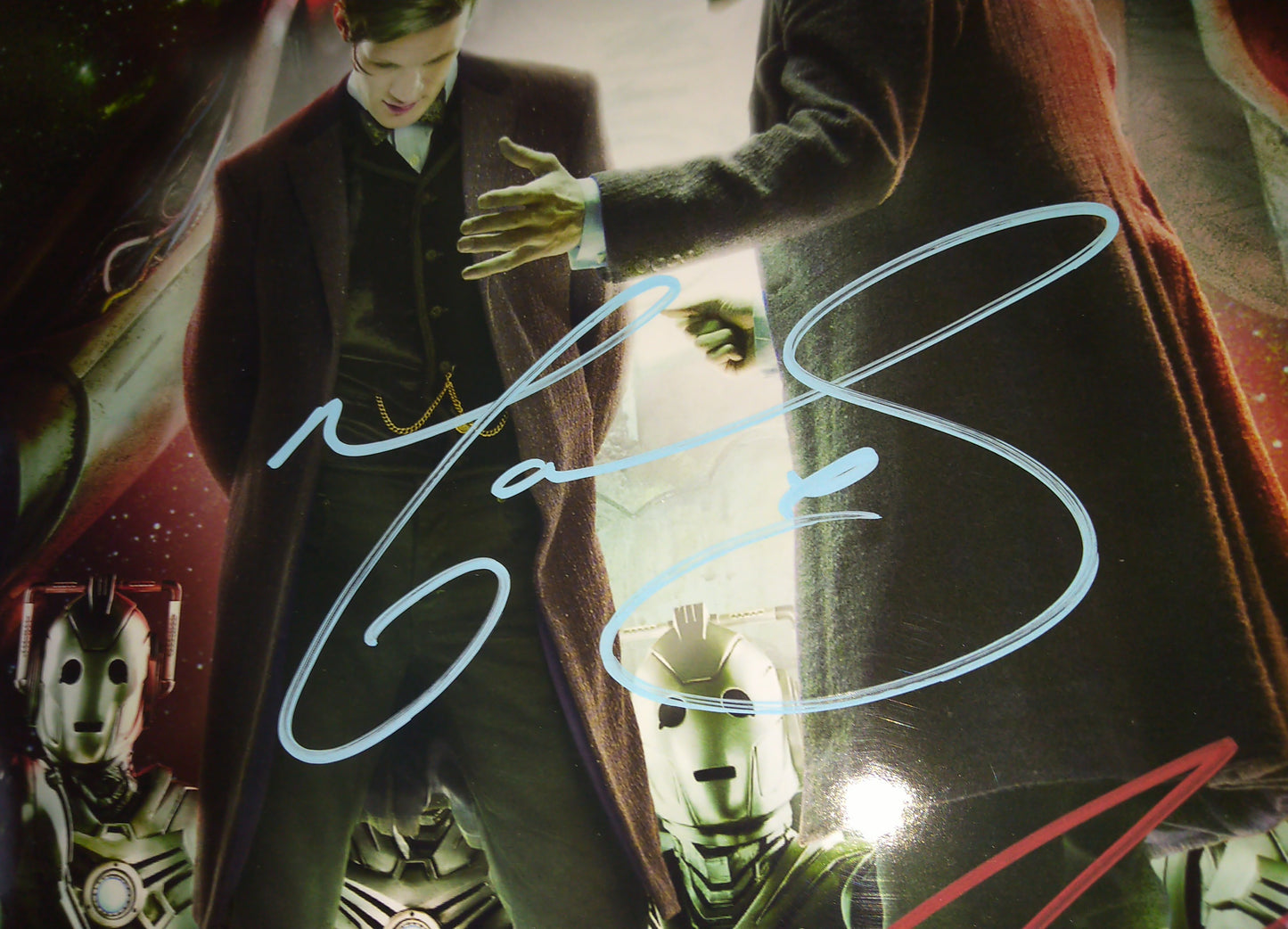 Matt Smith, Jenna Coleman & Warwick Davis Hand Signed Autograph Doctor Who Script COA