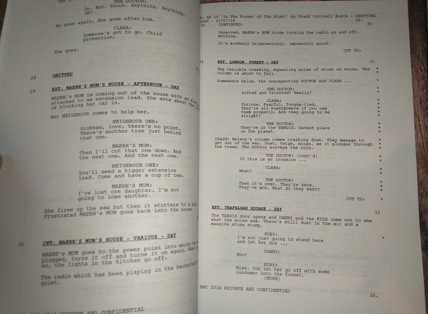 Doctor Who Season 8 In The Forest Of The Night Complete Script