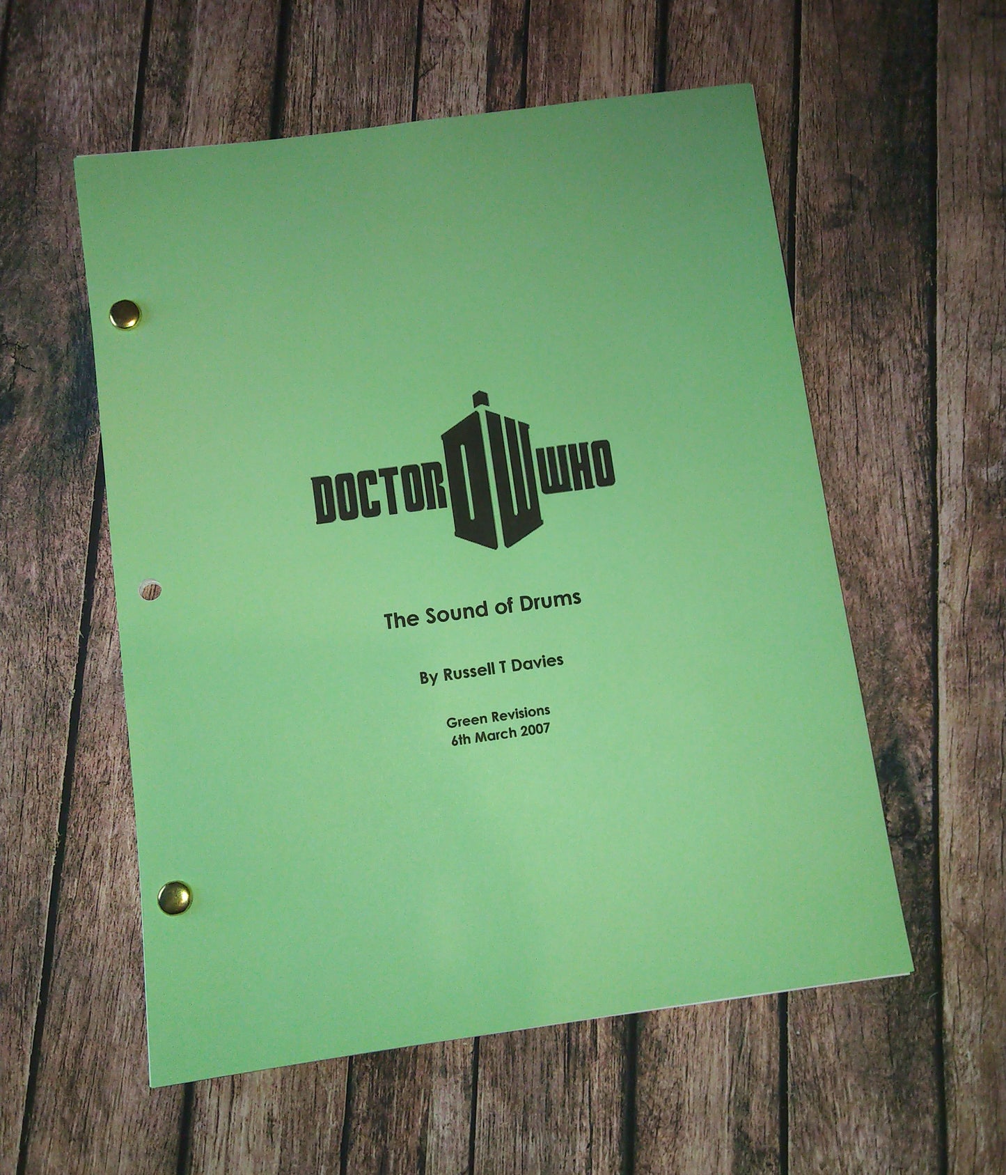 Doctor Who Season 3 The Sound Of Drums Complete Script