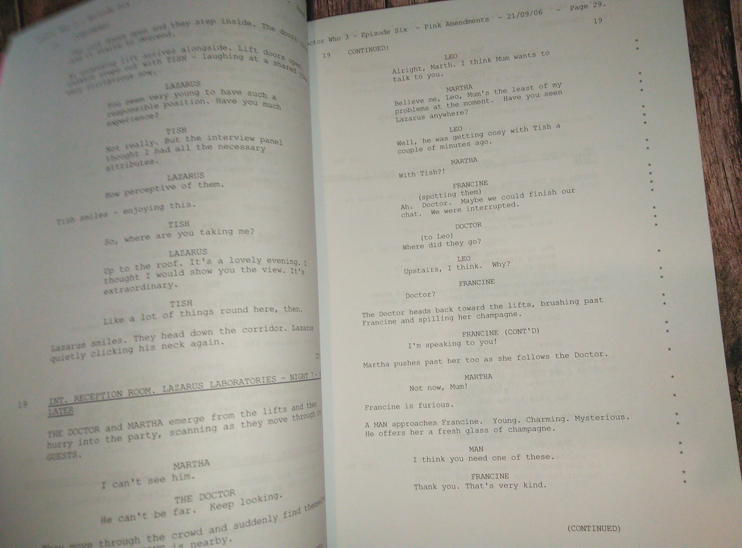 Doctor Who Season 3 The Lazarus Experiment Complete Script