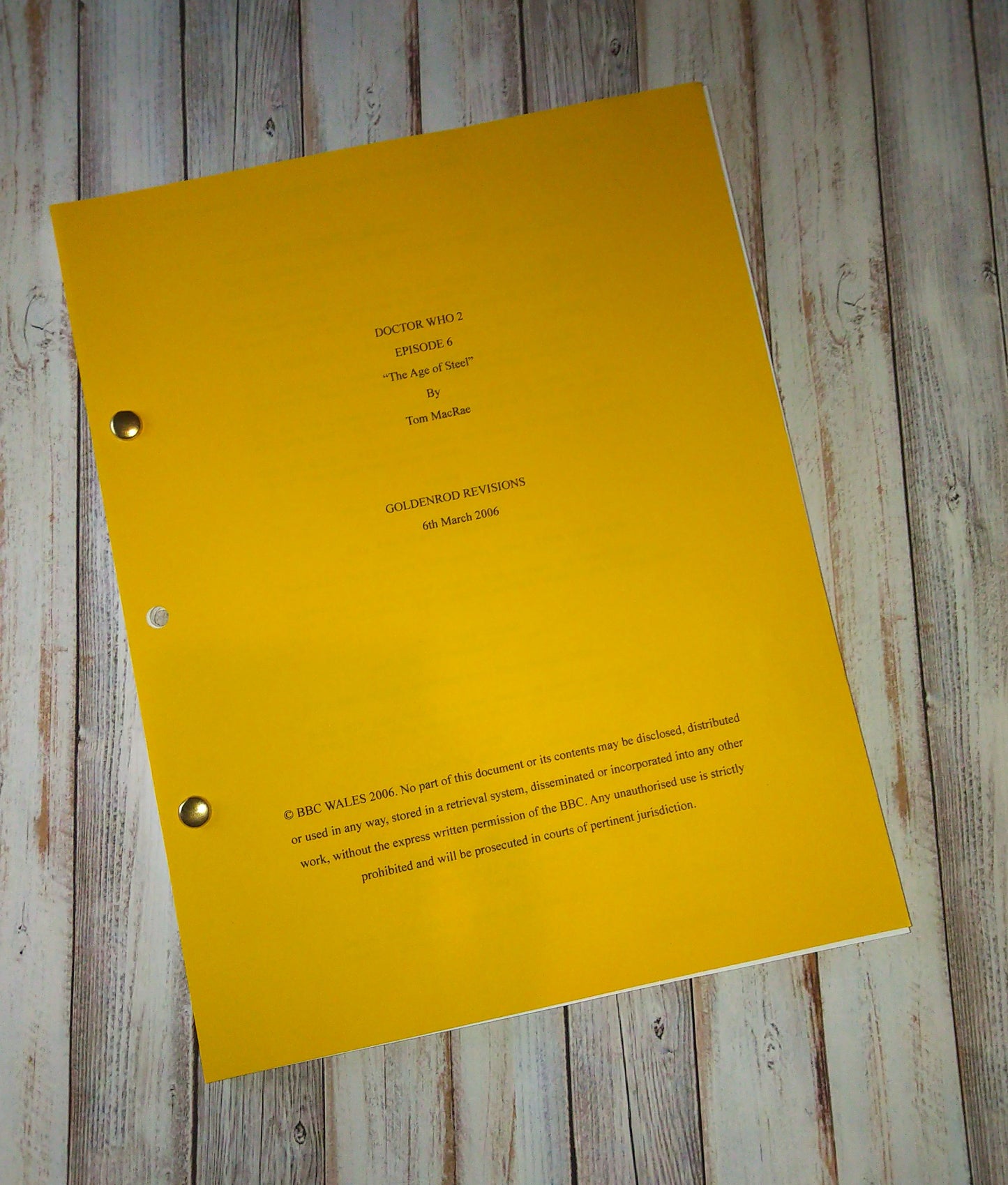 Doctor Who Season 2 The Age Of Steel Complete Script