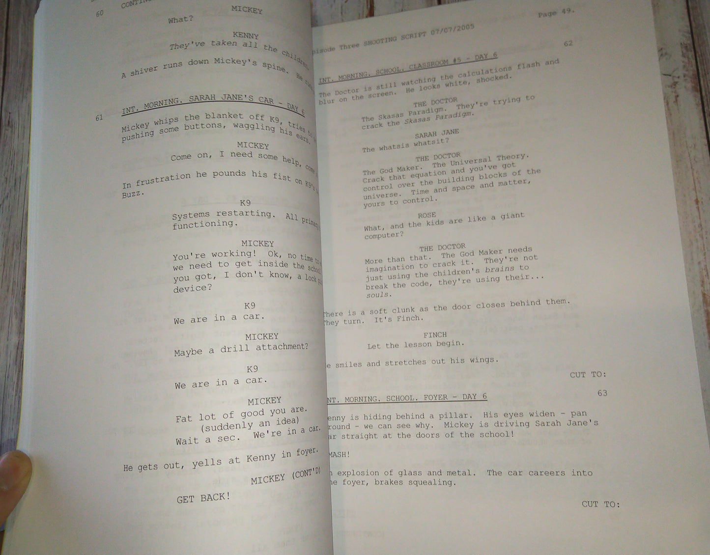 Doctor Who Season 2 School Reunion Complete Script