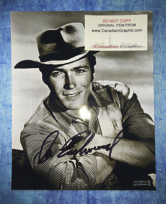 Clint Eastwood Hand Signed Autograph 8x10 Photo COA