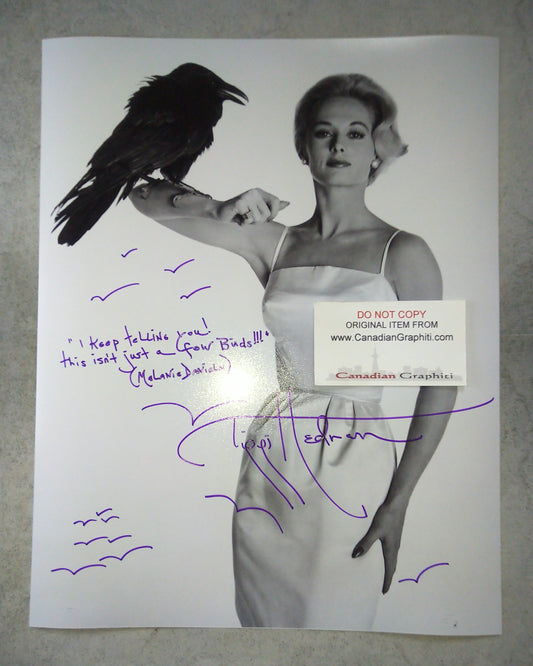 Tippi Hedren Hand Signed Autograph & Quote 11x14 Photo COA The Birds