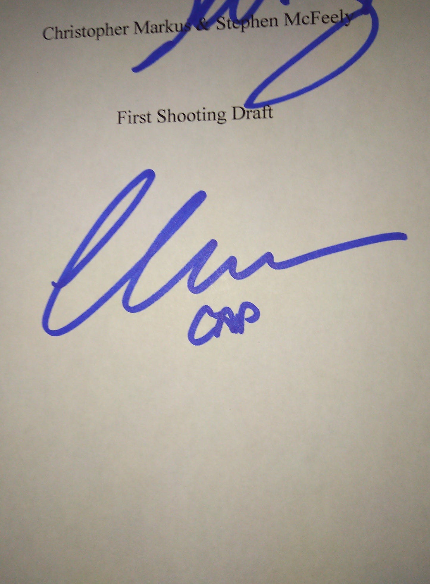 Sebastian Stan & Chris Evans Hand Signed Autograph Captain America Script COA