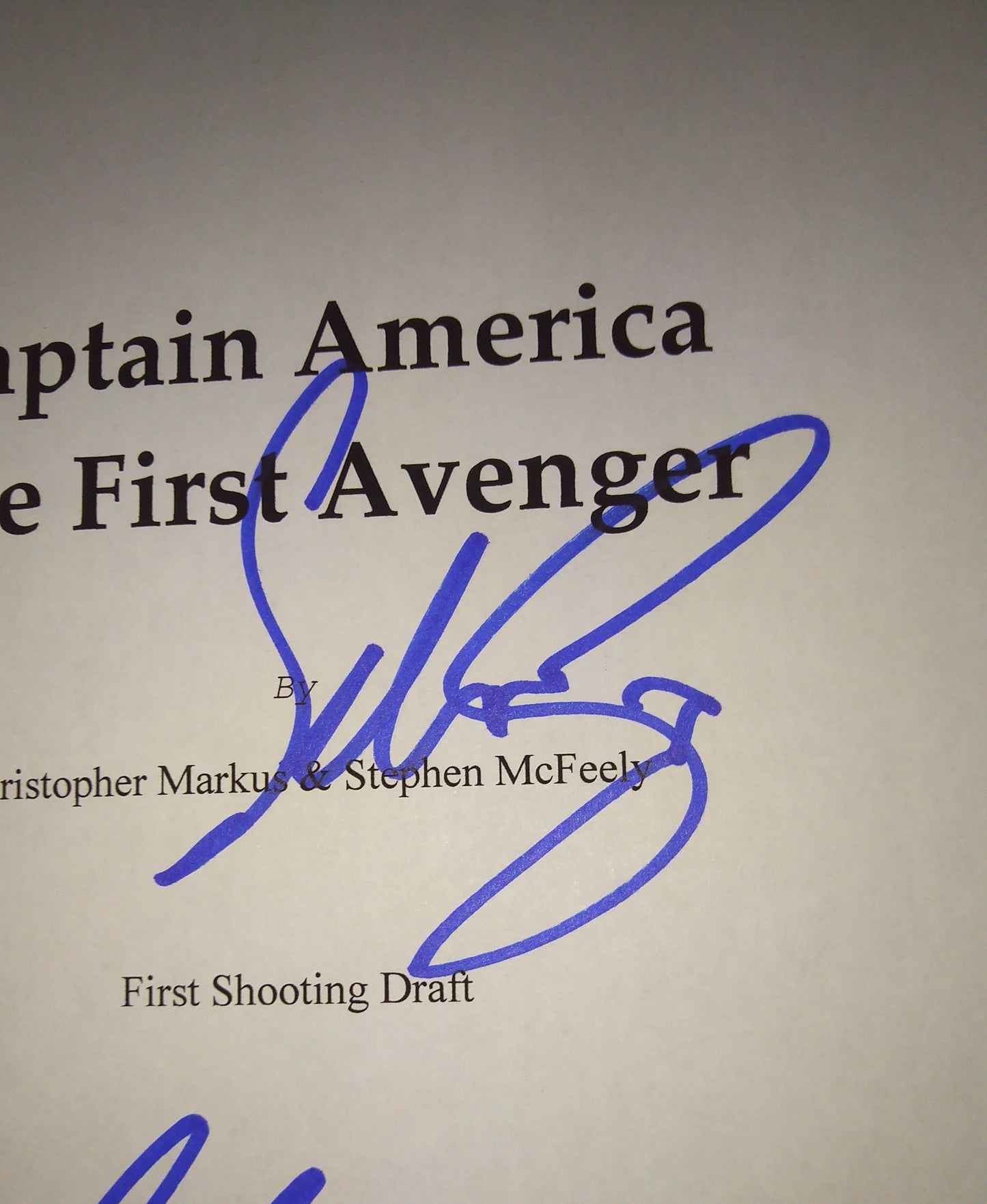 Sebastian Stan & Chris Evans Hand Signed Autograph Captain America Script COA