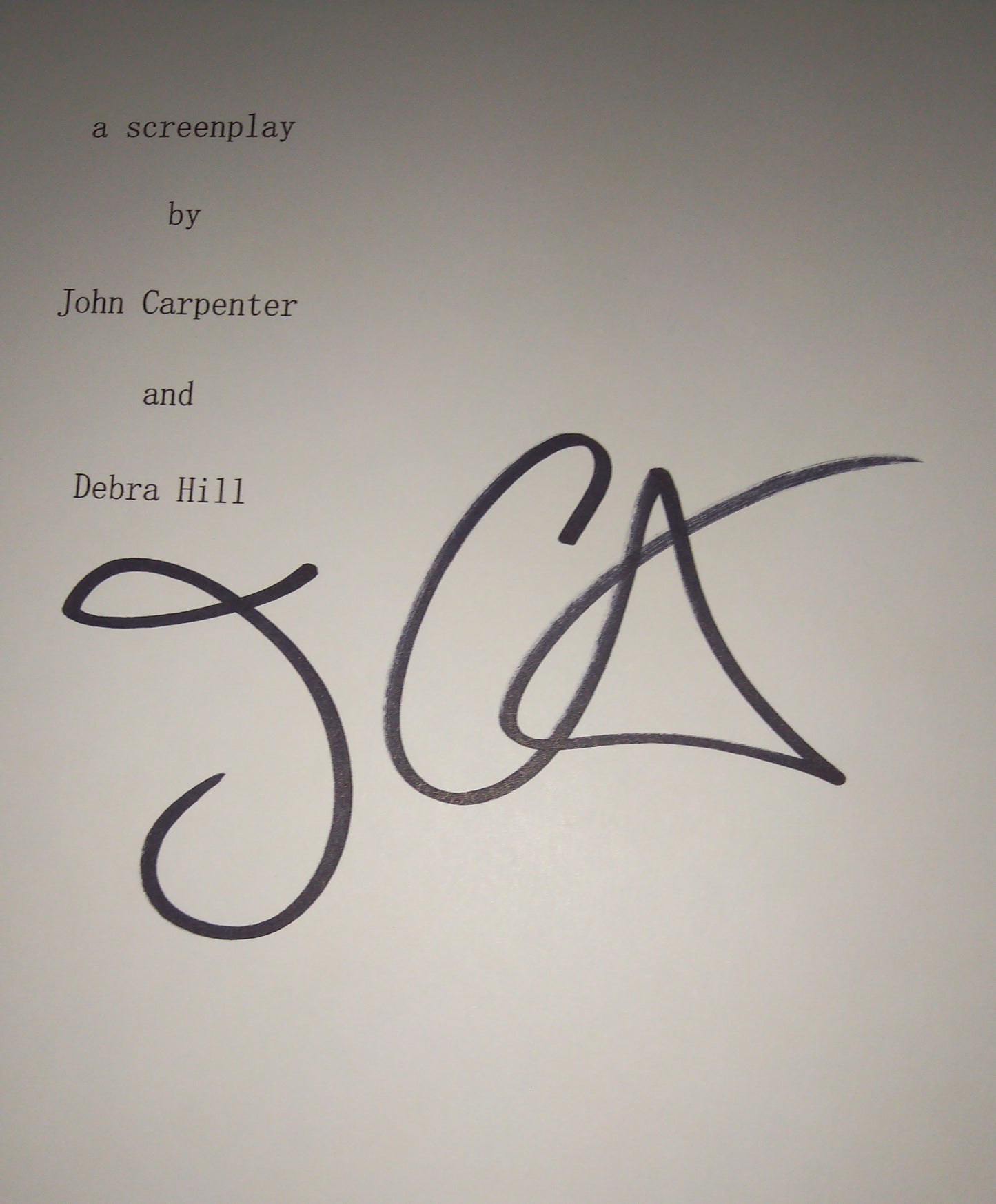 John Carpenter Hand Signed Autograph Halloween Script COA