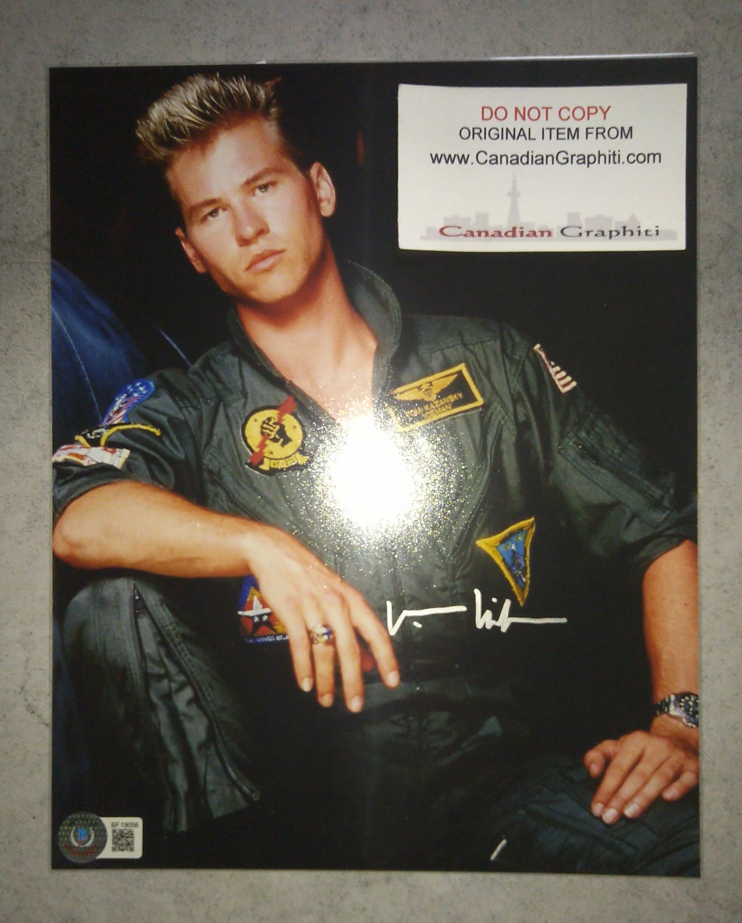 Val Kilmer Hand Signed Autograph 8x10 Photo BAS COA Top Gun