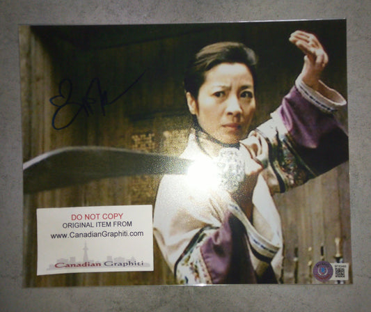 Michelle Yeoh Hand Signed Autograph 8x10 Photo BAS COA