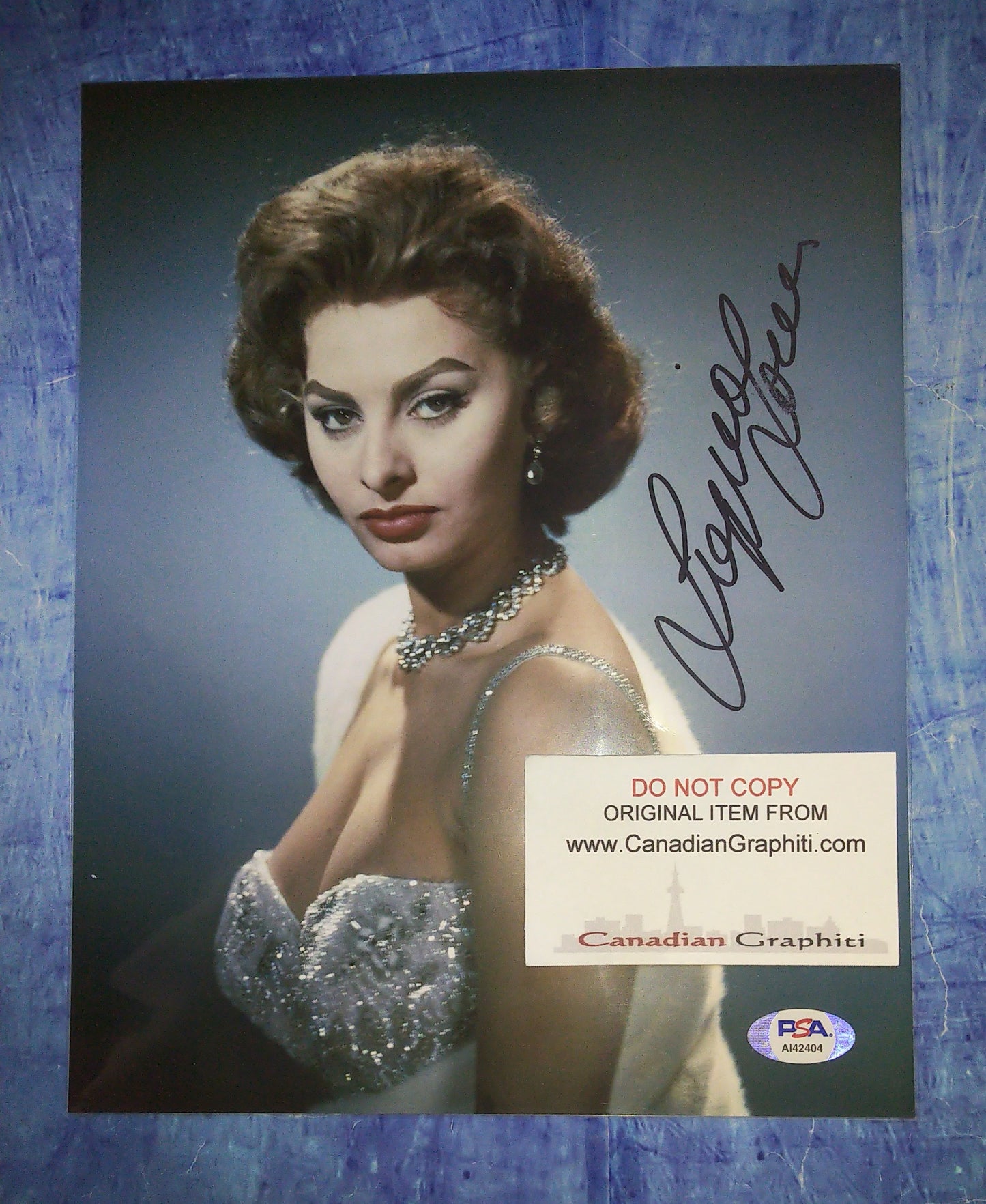 Sophia Loren Hand Signed Autograph 8x10 Photo PSA COA