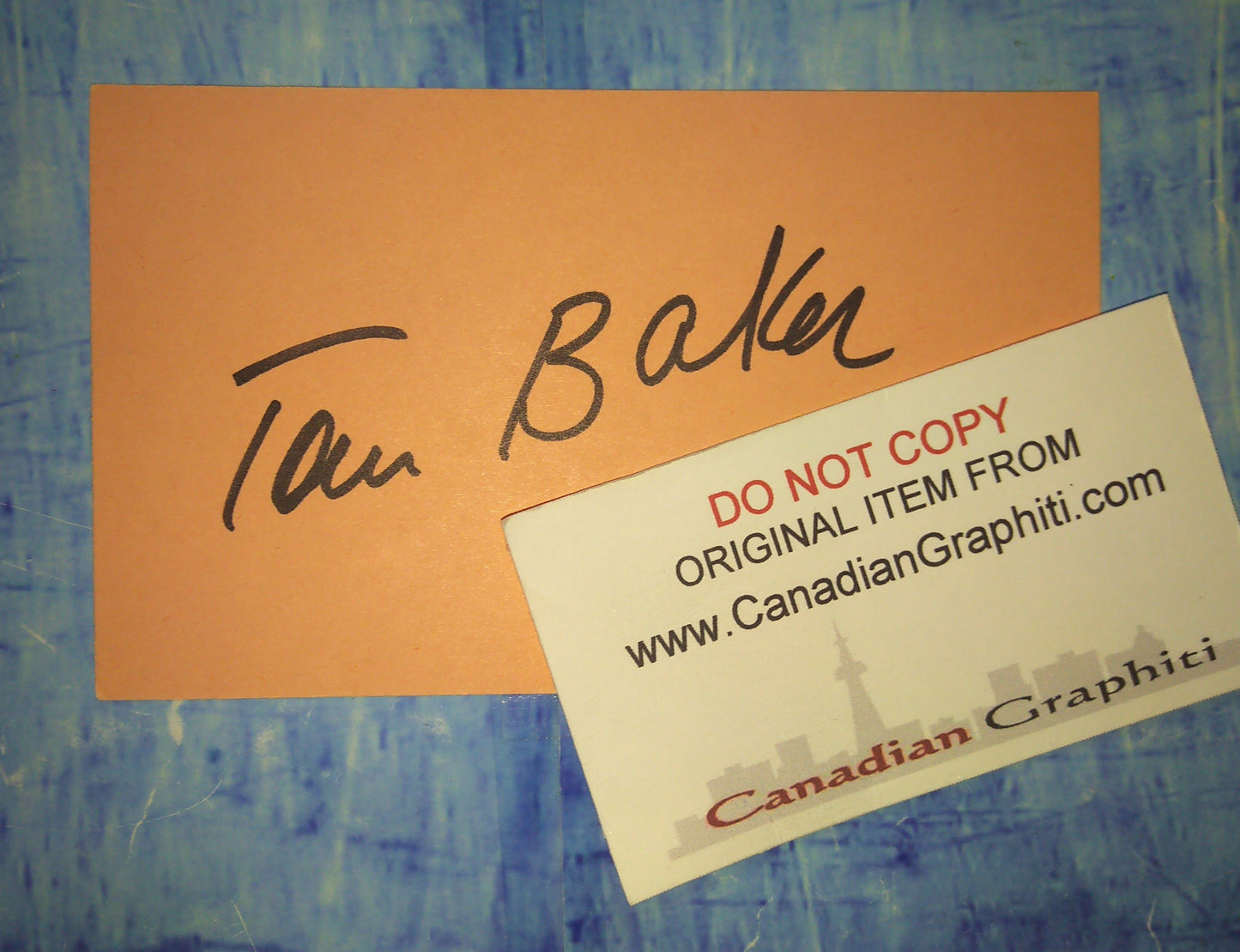 Tom Baker Hand Signed Autograph Index Card COA