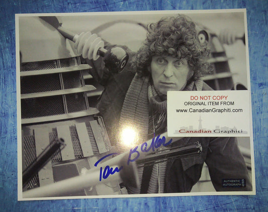 Tom Baker Hand Signed Autograph 8x10 Photo Doctor Who COA