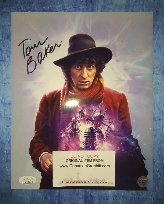 Tom Baker Hand Signed Autograph 8x10 Photo Doctor Who COA