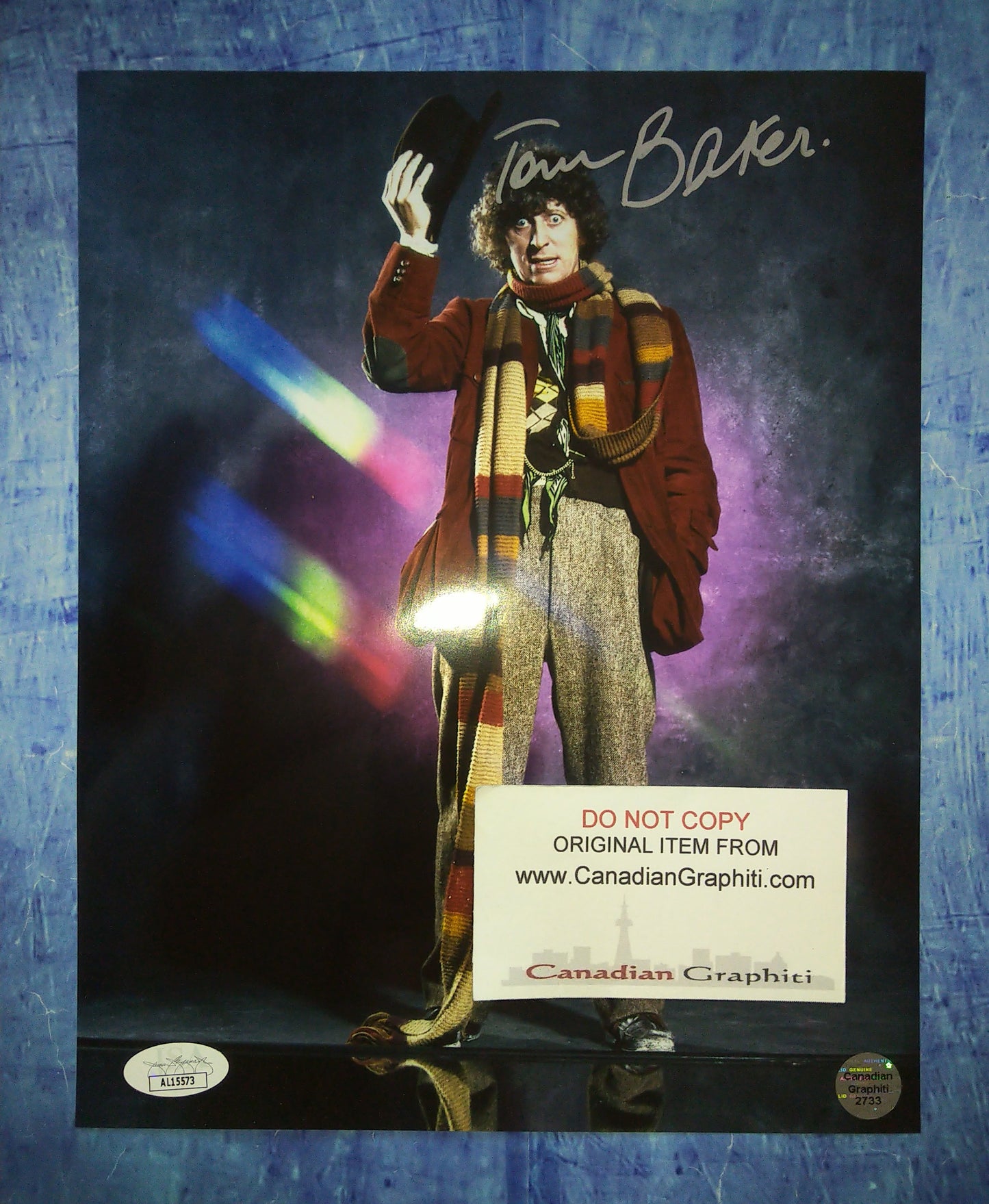 Tom Baker Hand Signed Autograph 8x10 Photo Doctor Who COA