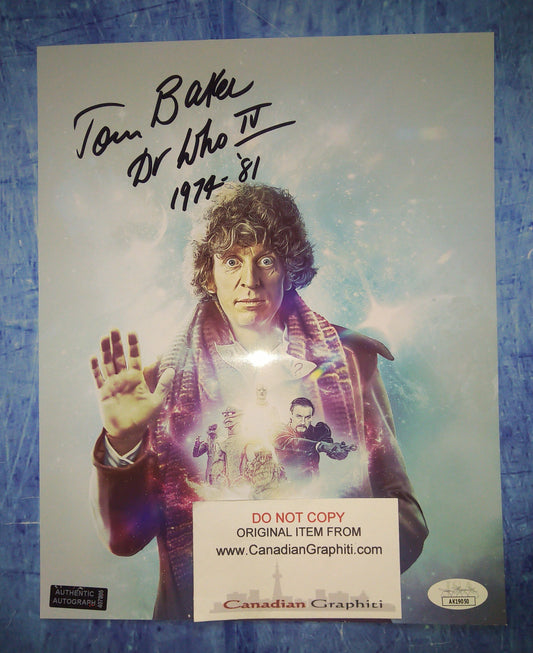 Tom Baker Hand Signed Autograph 8x10 Photo Doctor Who COA