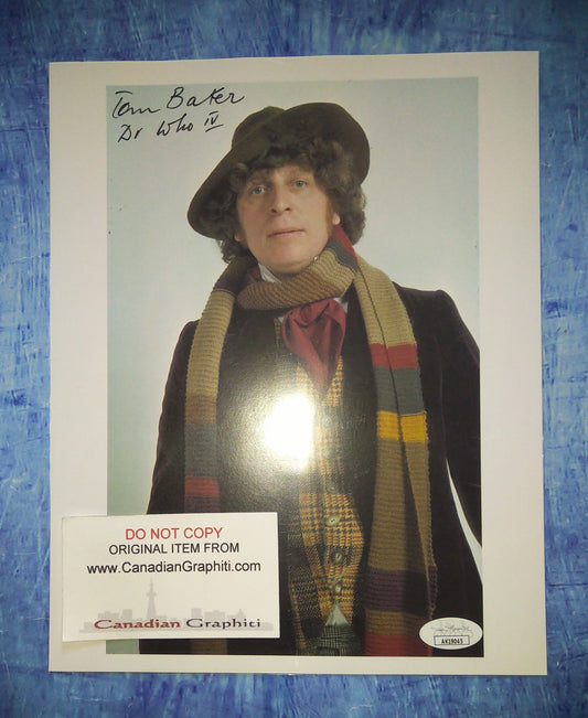 Tom Baker Hand Signed Autograph 8x10 Photo Doctor Who COA