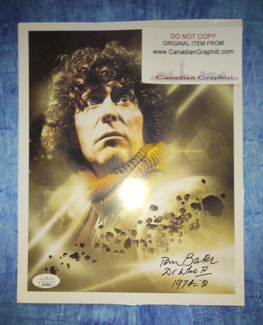 Tom Baker Hand Signed Autograph 8x10 Photo Doctor Who COA