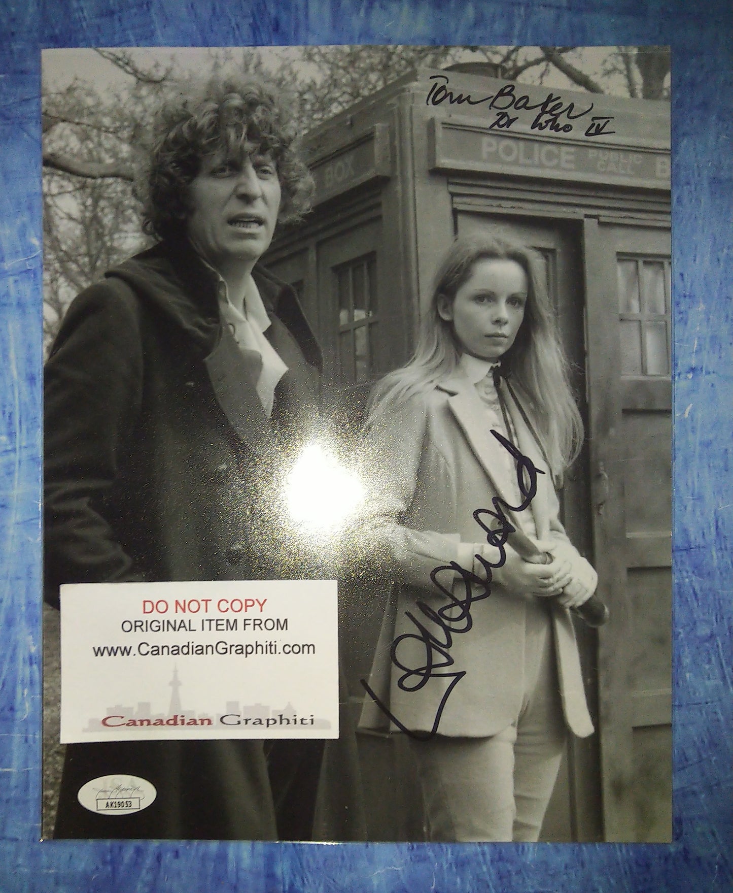 Lalla Ward & Tom Baker Hand Signed Autograph 8x10 Photo Doctor Who COA