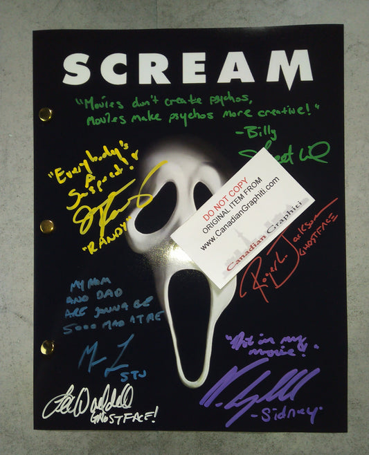 Scream 6x Cast Hand Signed Autograph Script COA