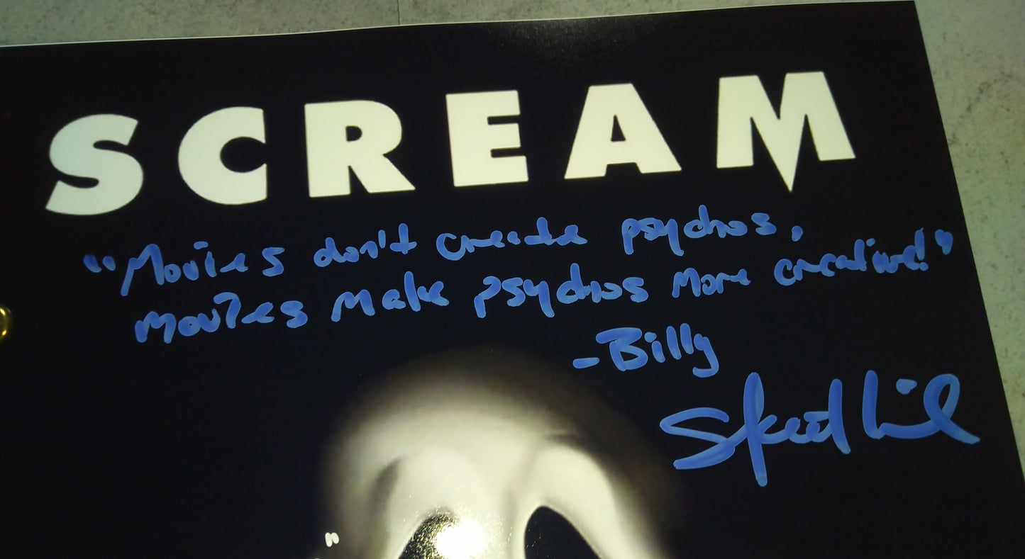 Skeet Ulrich, Matthew Lillard & Neve Campbell Hand Signed Autograph Scream Script COA