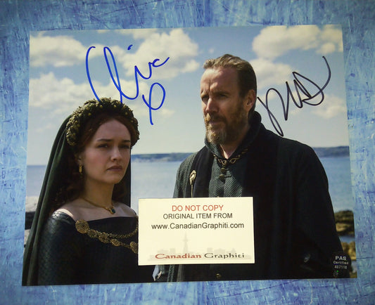 Olivia Cooke & Rhys Ifans Hand Signed Autograph 8x10 Photo COA House Of The Dragon