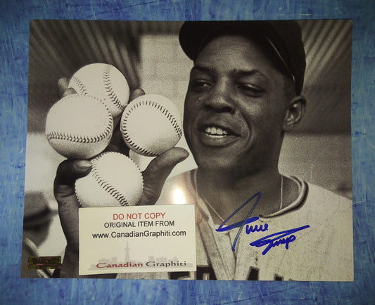 Willie Mays Hand Signed Autograph 8x10 Photo COA
